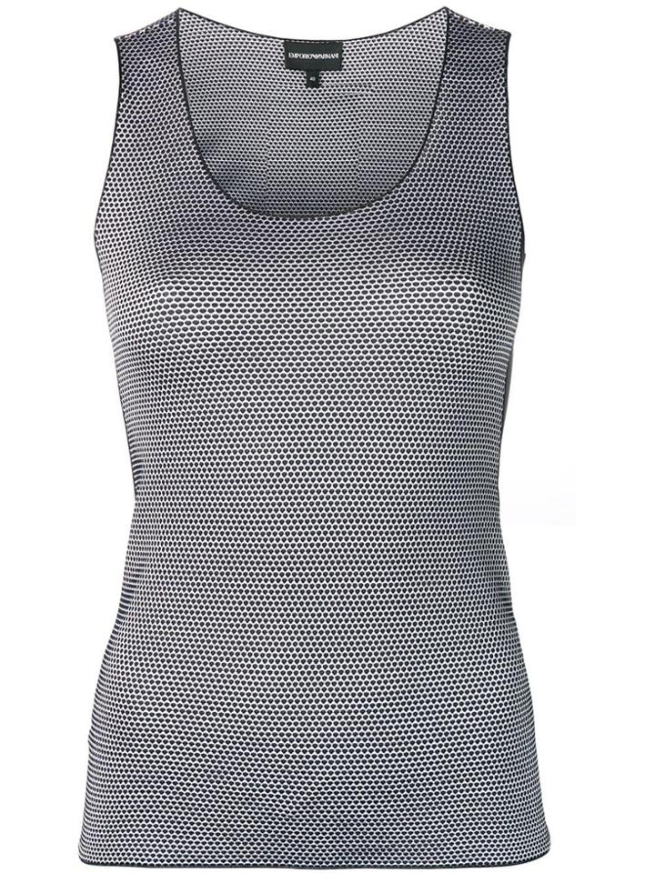 Emporio Armani Textured Tank Top - Black