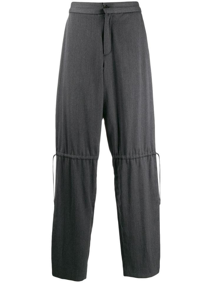 Chalayan Drawstring Knee Detail Trousers - Grey