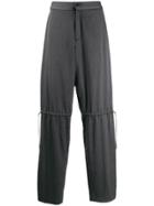 Chalayan Drawstring Knee Detail Trousers - Grey
