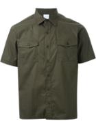 Cityshop Shortsleeved Military Shirt, Men's, Size: Medium, Green, Cotton/polyurethane
