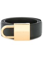 Buscemi Padlock Detail Belt - Black