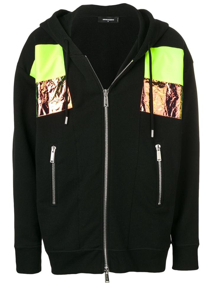 Dsquared2 Paneled Hoodie - Black