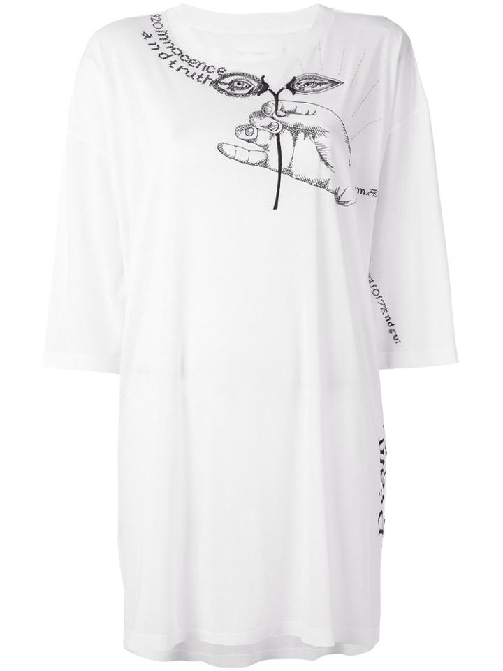 Maison Margiela Embroidered Oversize T-shirt - White
