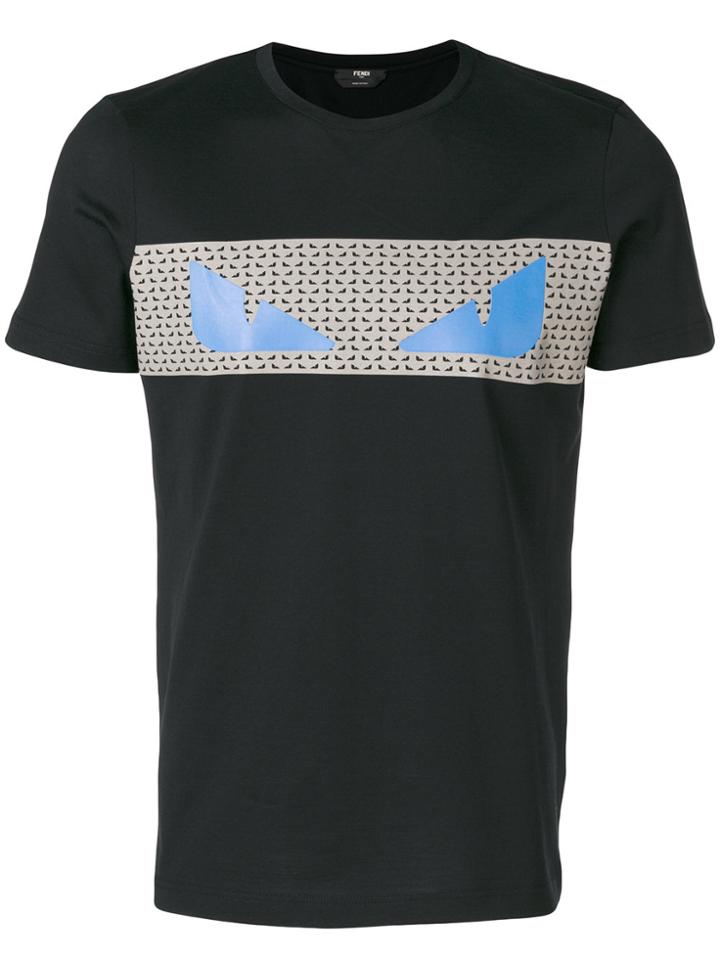 Fendi Bag Bugs Print T-shirt - Black