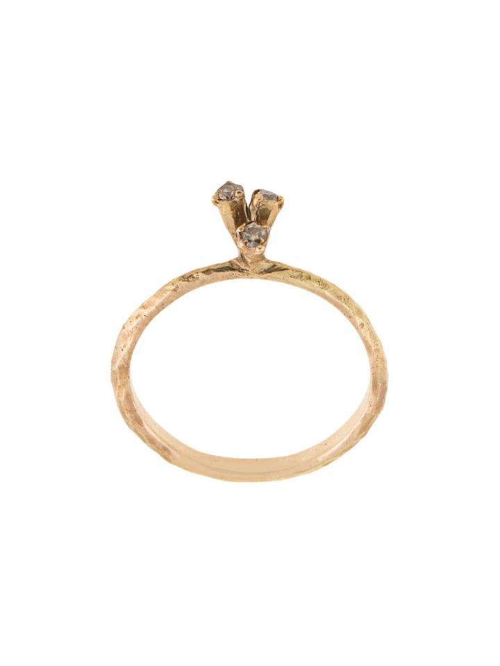 Noguchi Tri-embellished Ring - Gold