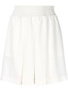 Emporio Armani Pleated Shorts - White