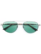 Gucci Eyewear Aviator Frame Sunglasses - Silver