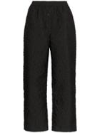 Cecilie Bahnsen Textured Floral Cropped Trousers - Black