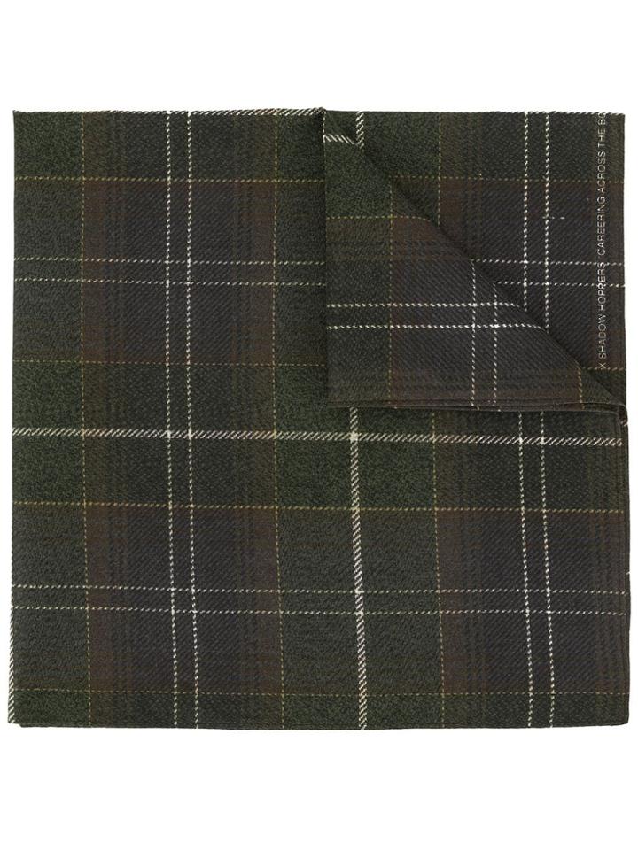 Undercover Plaid Print Bandana Scarf - Green