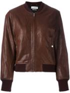 Isabel Marant Étoile 'brantley' Bomber Jacket, Women's, Size: 42, Red, Lamb Skin/polyester/spandex/elastane/wool