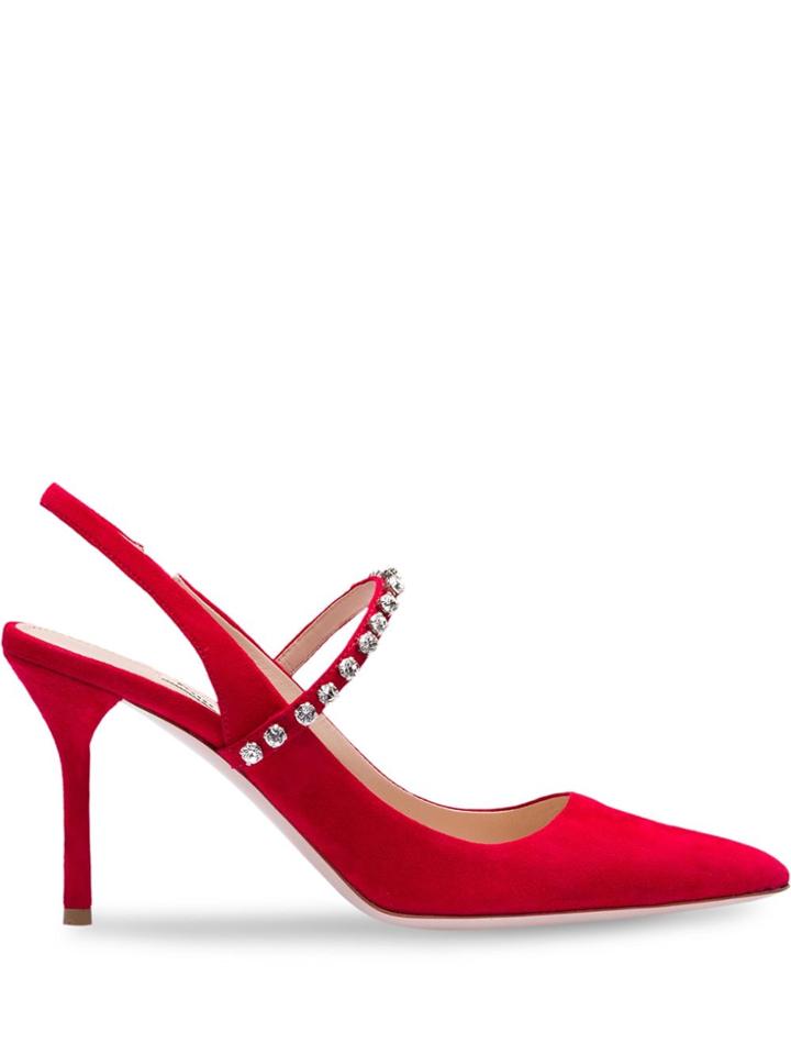 Miu Miu Suede Pumps - Red