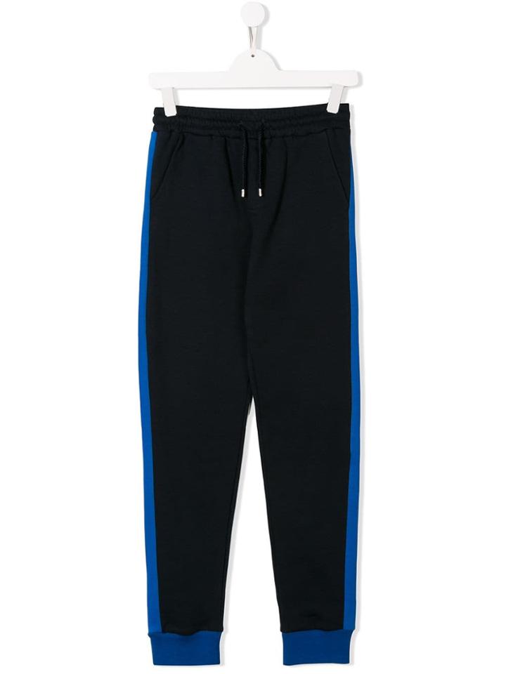 Msgm Kids Side-stripe Track Trousers - Blue