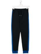 Msgm Kids Side-stripe Track Trousers - Blue