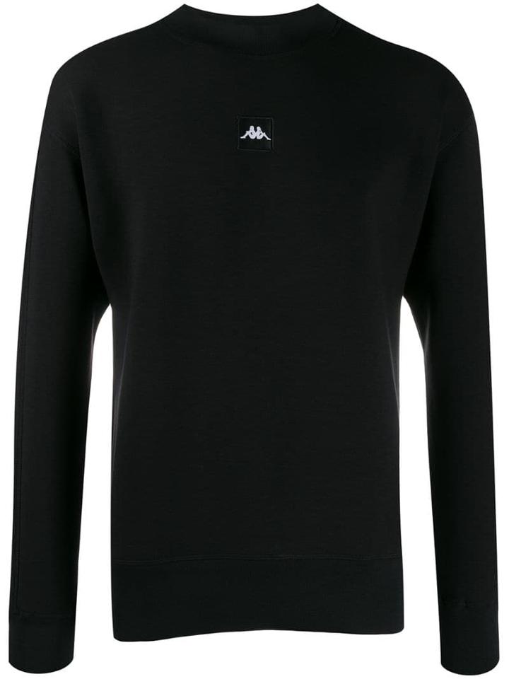 Kappa Ribbed Collar Logo Sweatshirt - Black
