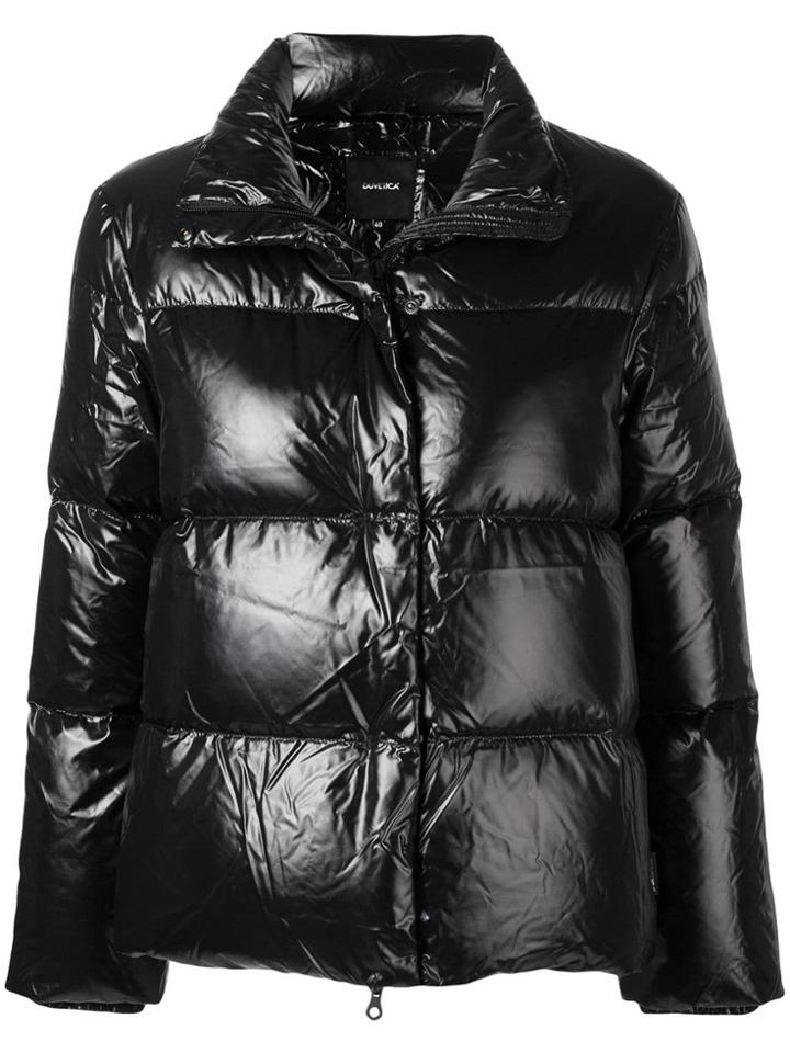 Duvetica Funnel Neck Puffer Jacket - Black