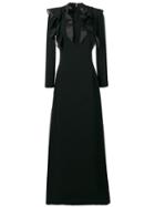 Genny Ruffled Long Dress - Black