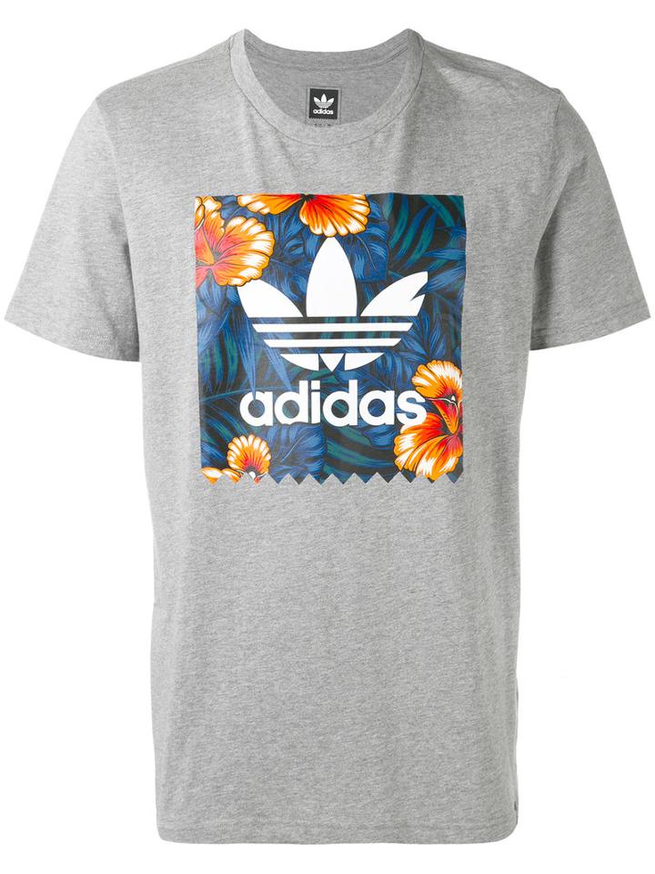 Adidas Originals - Logo Print T-shirt - Men - Cotton - M, Grey, Cotton