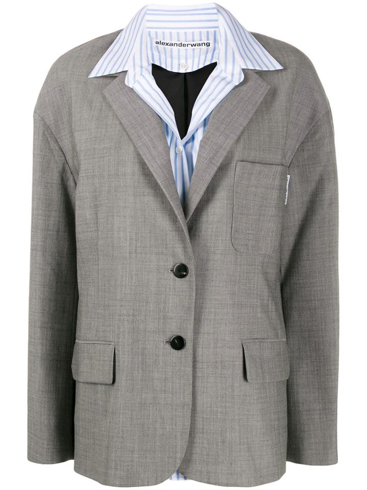Alexander Wang Oversize Drop Blazer - Grey
