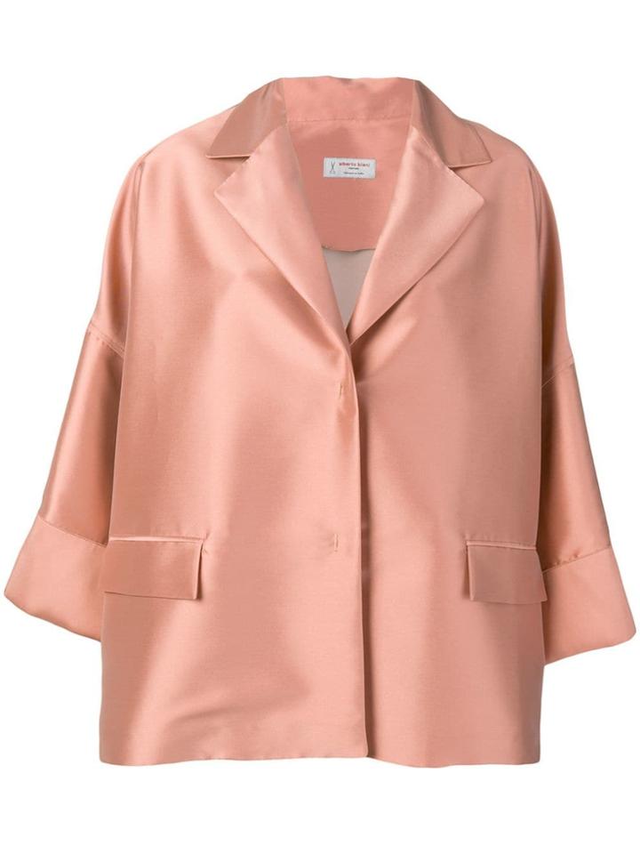 Alberto Biani Oversized Satin Shirt - Pink