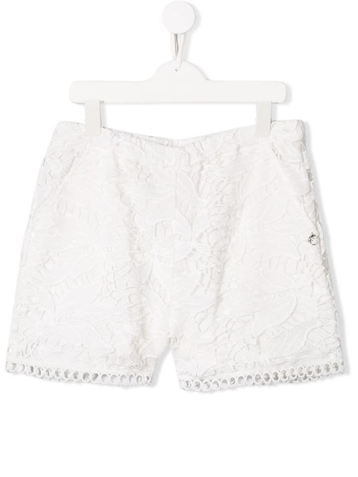 Pinko Kids Embroidered Shorts - White