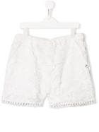 Pinko Kids Embroidered Shorts - White