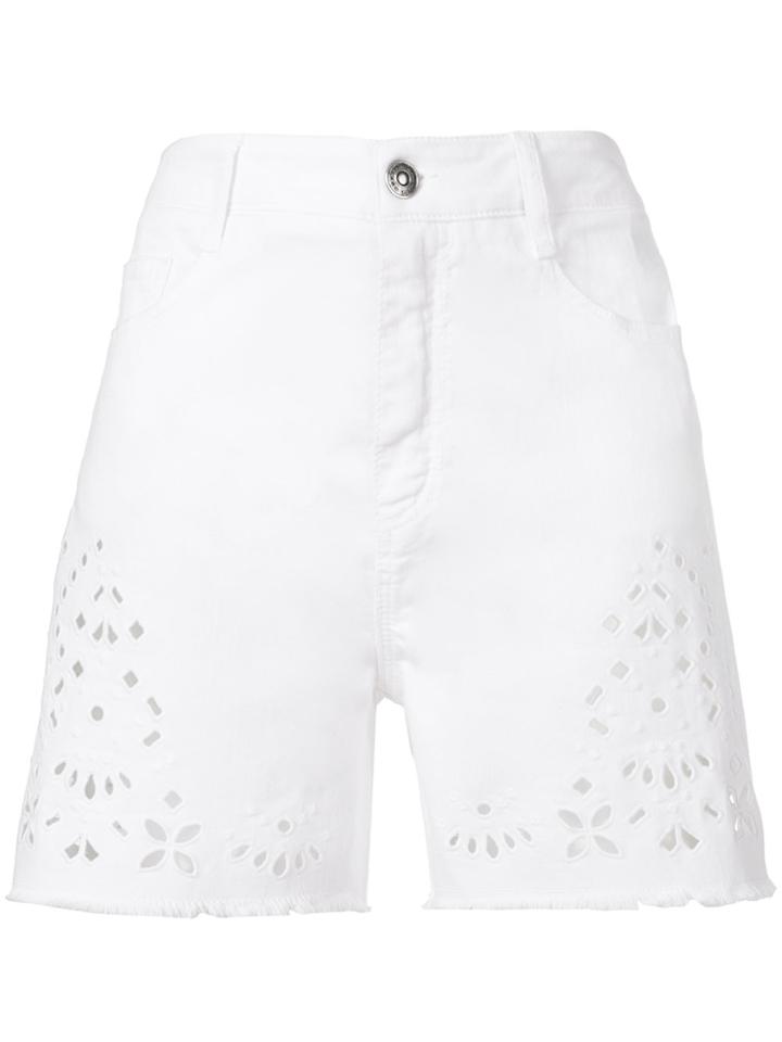 Ermanno Scervino Eyelet Detail Shorts - White
