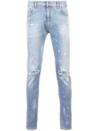 Represent Straight-leg Distressed Jeans - Blue