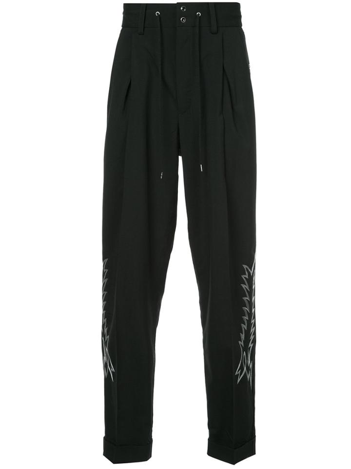 Takahiromiyashita The Soloist Drop-crotch Drawstring Trousers - Black