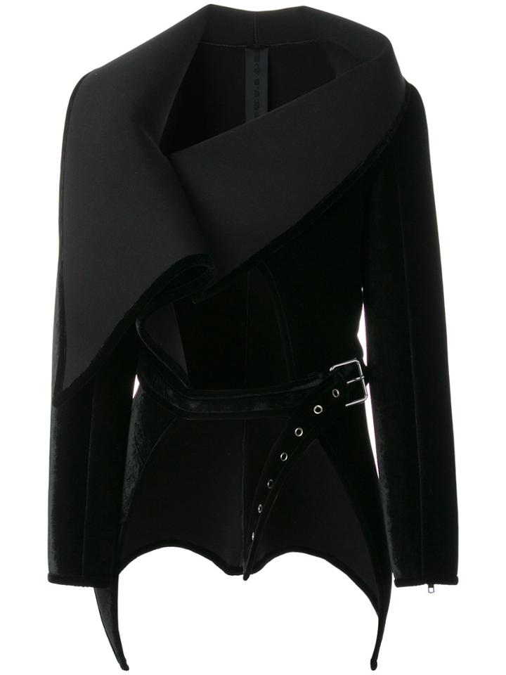 Gareth Pugh Oversized Collar Buckle Jacket - Black
