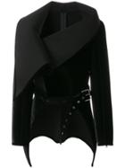 Gareth Pugh Oversized Collar Buckle Jacket - Black