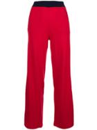 Semicouture Side Striped Track Pants - Red