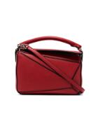 Loewe Red Puzzle Mini Leather Shoulder Bag