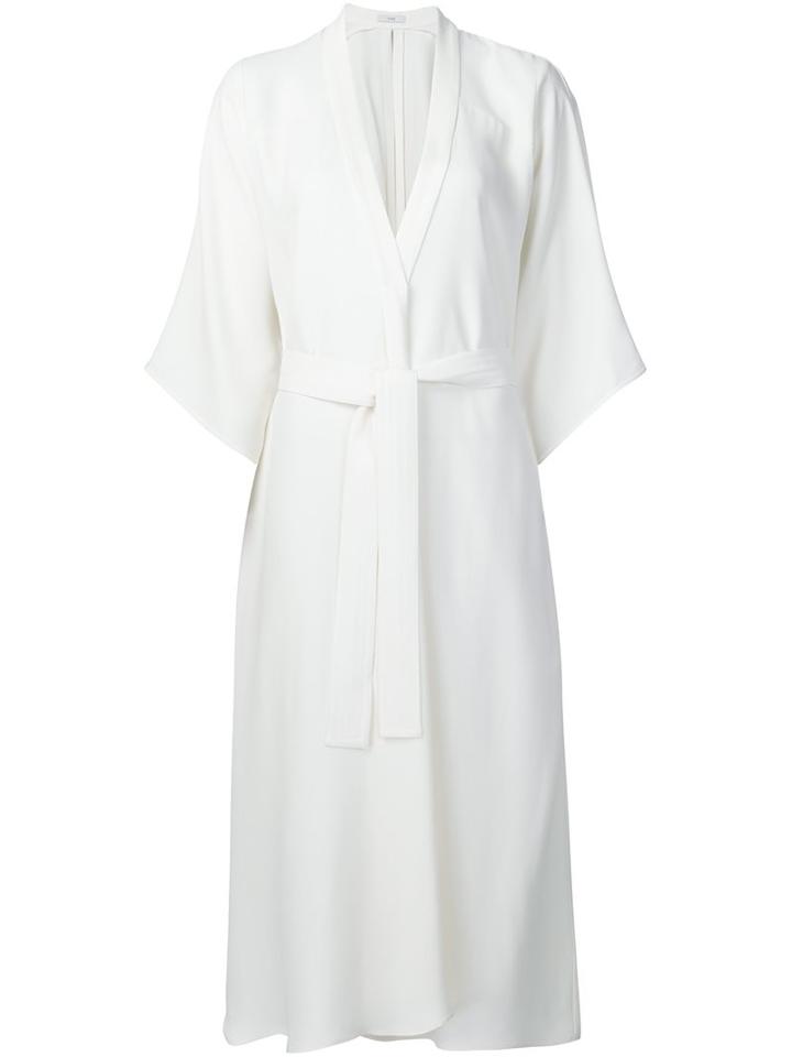 Tome V-neck Tie Belted Dress