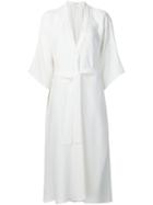 Tome V-neck Tie Belted Dress