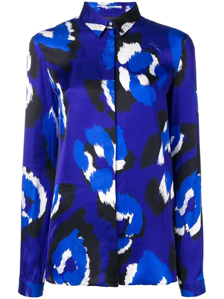 Just Cavalli Abstract Print Blouse - Purple