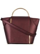 Onesixone - Mini Trapeze Crossbody Bag - Women - Leather/metal (other) - One Size, Pink/purple, Leather/metal (other)