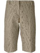 No21 Floral Lace Shorts, Women's, Size: 40, Nude/neutrals, Cotton/polyamide/cupro/viscose