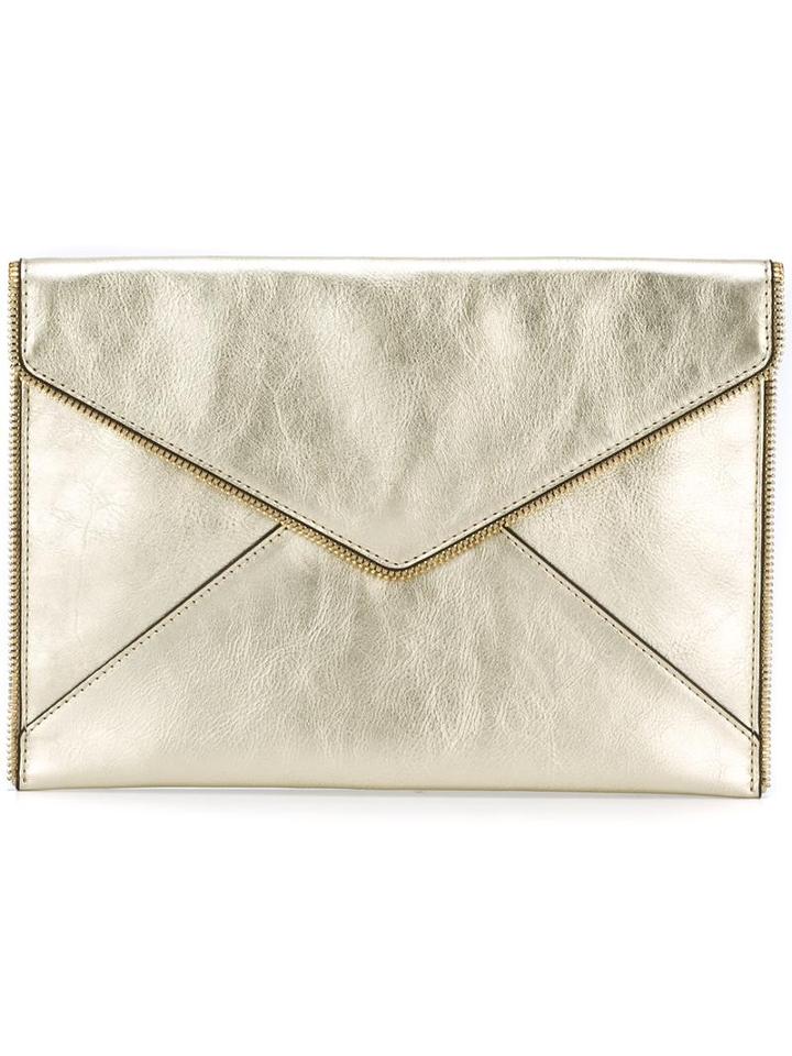 Rebecca Minkoff Envelope Clutch, Women's, Grey, Leather/polyester