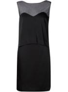 Maison Margiela Semi-sheer Shift Dress, Women's, Size: 42, Black, Acetate/polyamide/silk