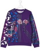 Kenzo Kids Teen Printed Sweatshirt - Pink & Purple