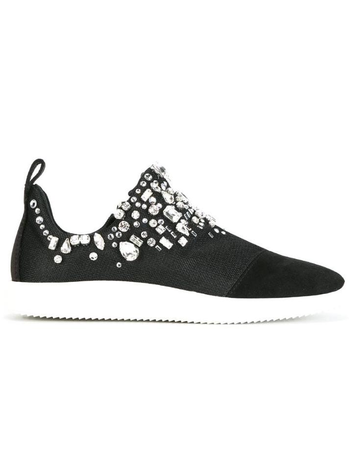 Giuseppe Zanotti Gemma Crystal Sneakers - Black