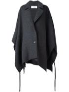 Chalayan Oversized Poncho, Women's, Grey, Lamb Skin/polyamide/virgin Wool