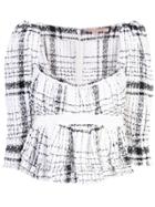 Brock Collection Occupy Plaid Top - White