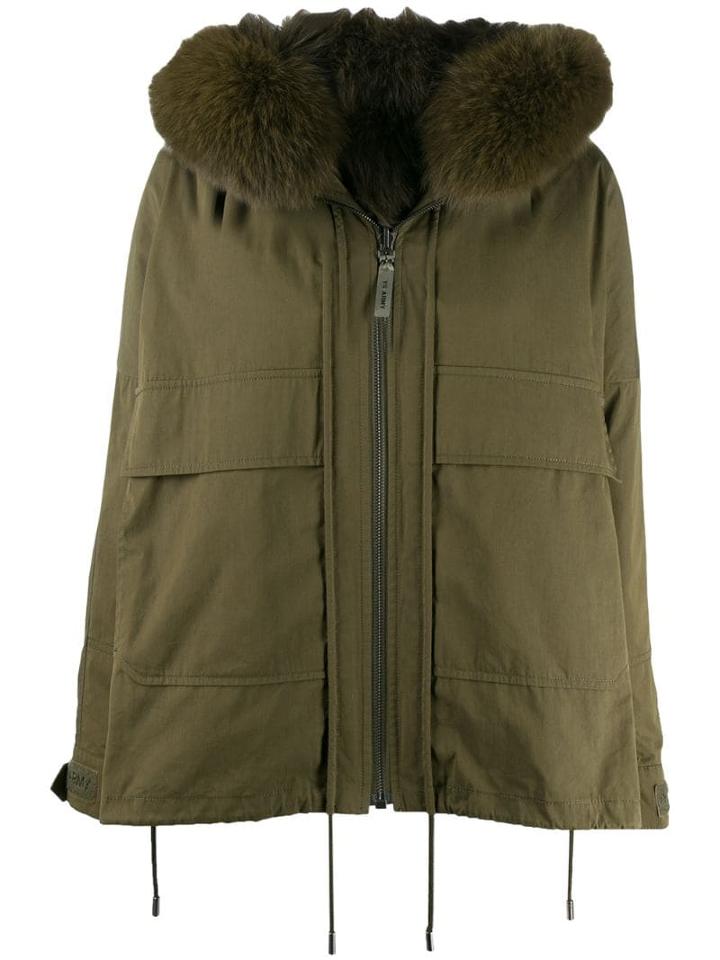 Yves Salomon Army Zipped Parka Jacket - Green
