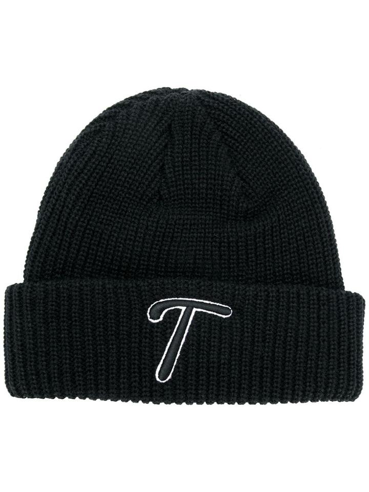 Thames Logo Patch Beanie - Black