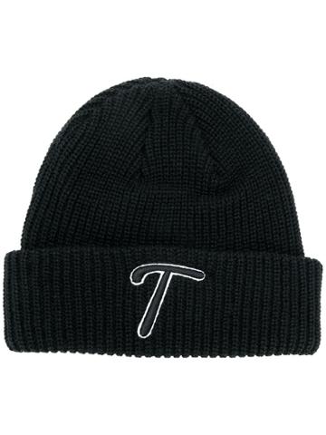 Thames Logo Patch Beanie - Black
