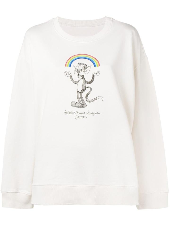 Mm6 Maison Margiela Kidswear Print Sweatshirt - White