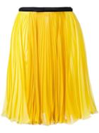 Giambattista Valli Pleated Skirt, Women's, Size: 40, Yellow/orange, Silk