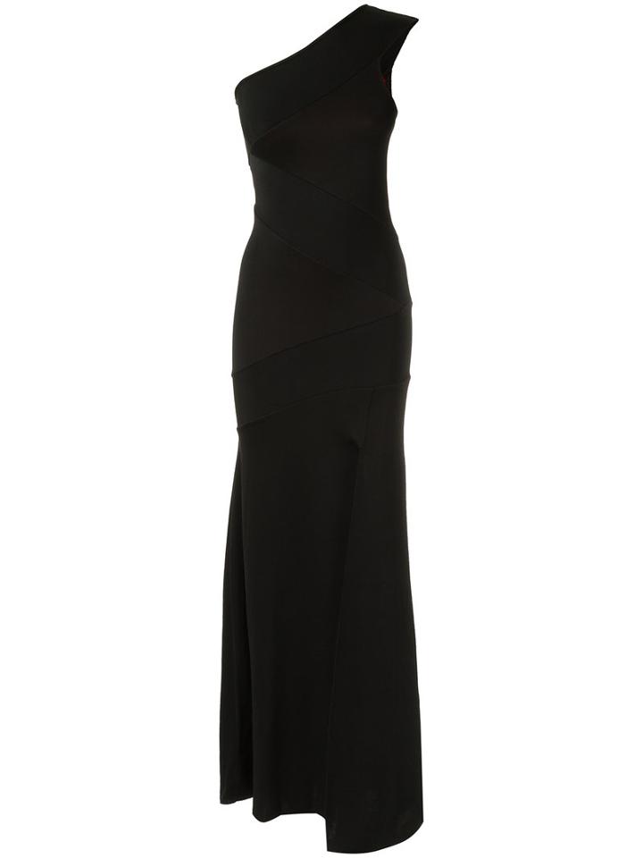 Cecilia Prado - Asymmetric Gown - Women - Viscose/acrylic/lurex - G, Black, Viscose/acrylic/lurex