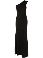 Cecilia Prado - Asymmetric Gown - Women - Viscose/acrylic/lurex - G, Black, Viscose/acrylic/lurex